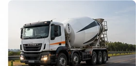 Caminhão betoneira para entrega de concreto
